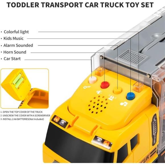 Alloy Construction Vehicle Toy Set with Play Mat for 3-9 Year Old Boys and Girls - Picture 4 of 8